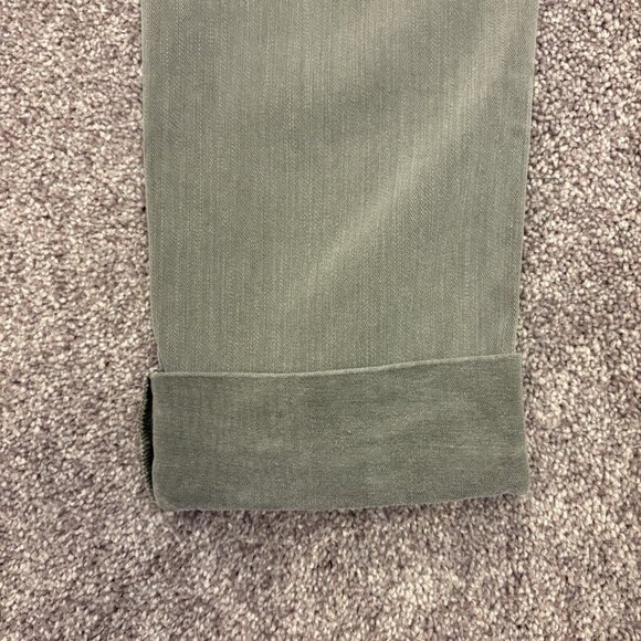 J. Jill Women's Ankle Jeans Size 4 Green High Rise Straight Leg Cuffed Denim EUC - Picture 5 of 16